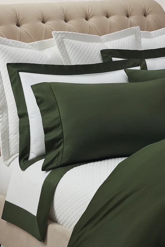 Ralph Lauren poszwa na kołdrę bawełniana RL624 Dark Green 140 x 200 cm 1055449