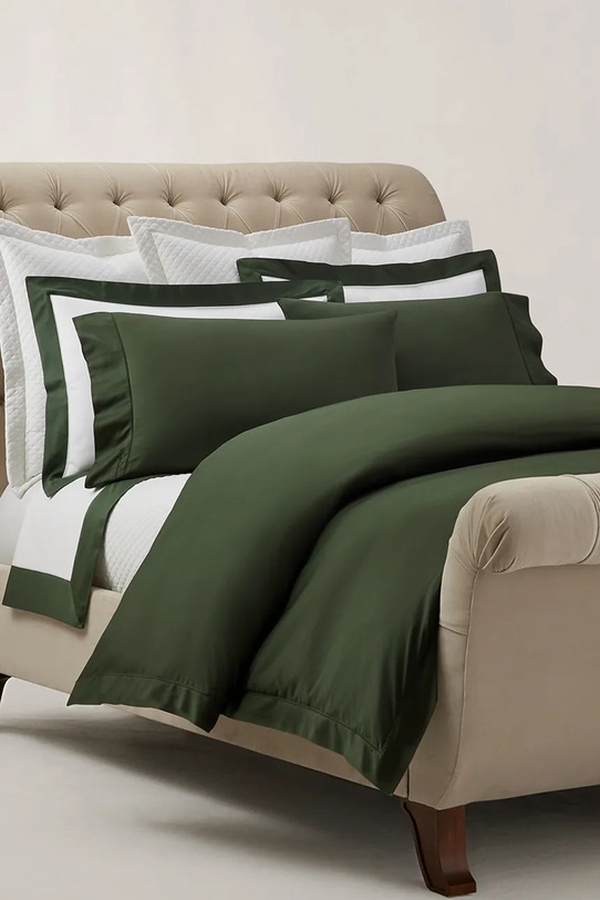 Ralph Lauren poszwa na kołdrę bawełniana RL624 Dark Green 200 x 200 cm 1055450 zielony