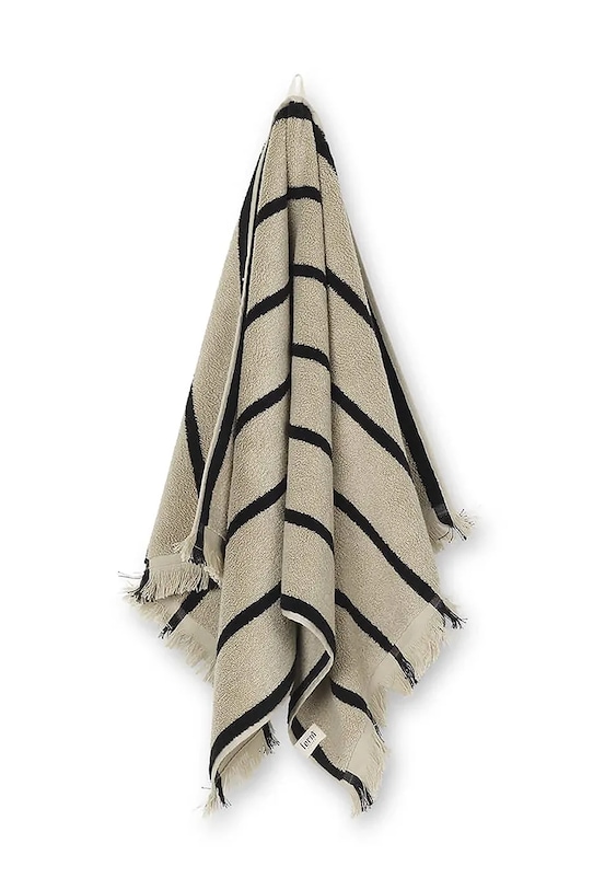 Veľký bavlnený uterák ferm LIVING Alee béžová 1104265580