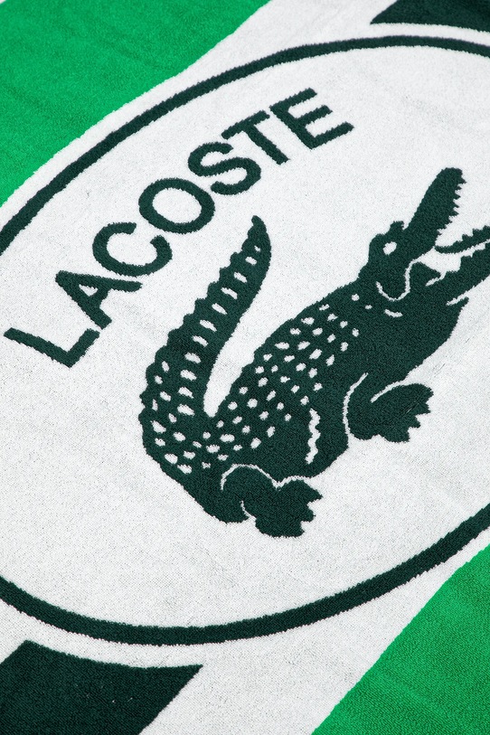 Μπάνιο Βαμβακερή πετσέτα θαλάσσης Lacoste LBADGE Vert 90 x 160 cm 1047079 πράσινο