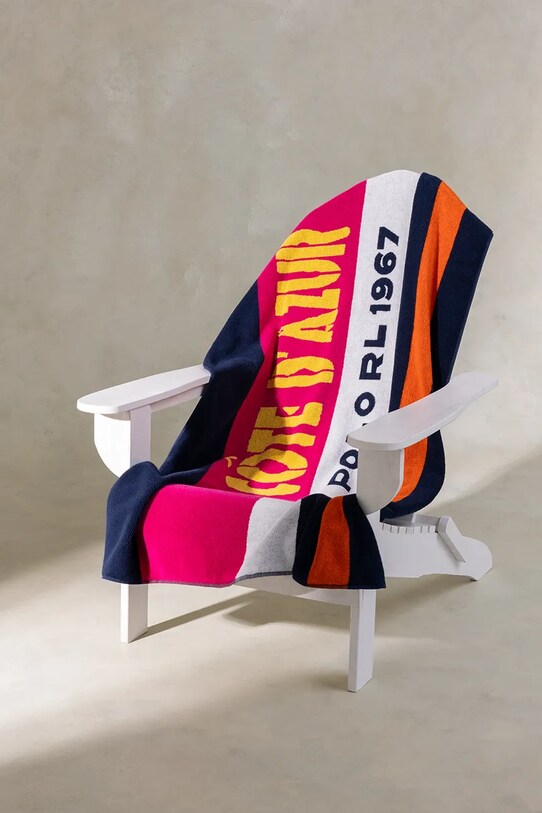 Łazienka Ralph Lauren ręcznik plażowy bawełniany BARGO Navy 90 x 170 cm 1050085 multicolor