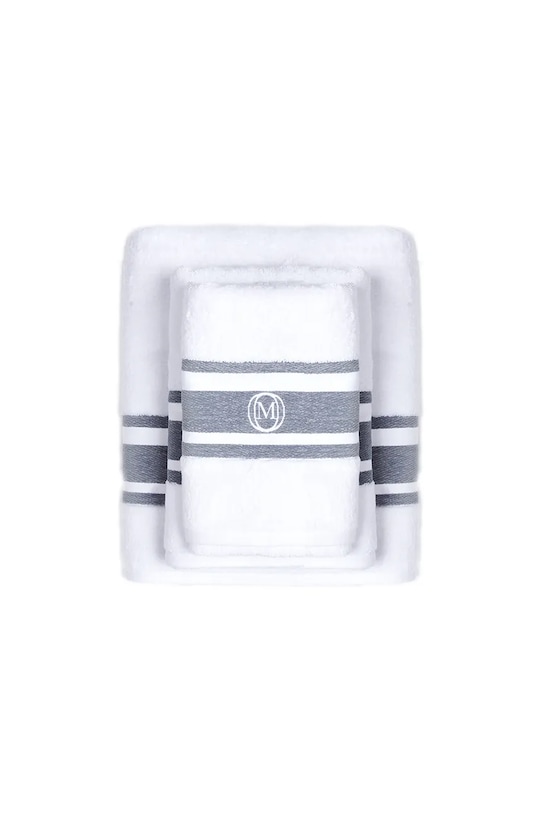 Officine Monogram prosop mare de bumbac Monogram Line 50 x 100 cm MLHAND02 gri AA00