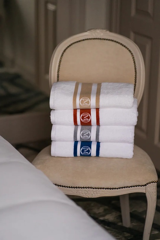 Великий бавовняний рушник Officine Monogram Monogram Linea 100 x 160 cm MLSHEET01 бірюзовий