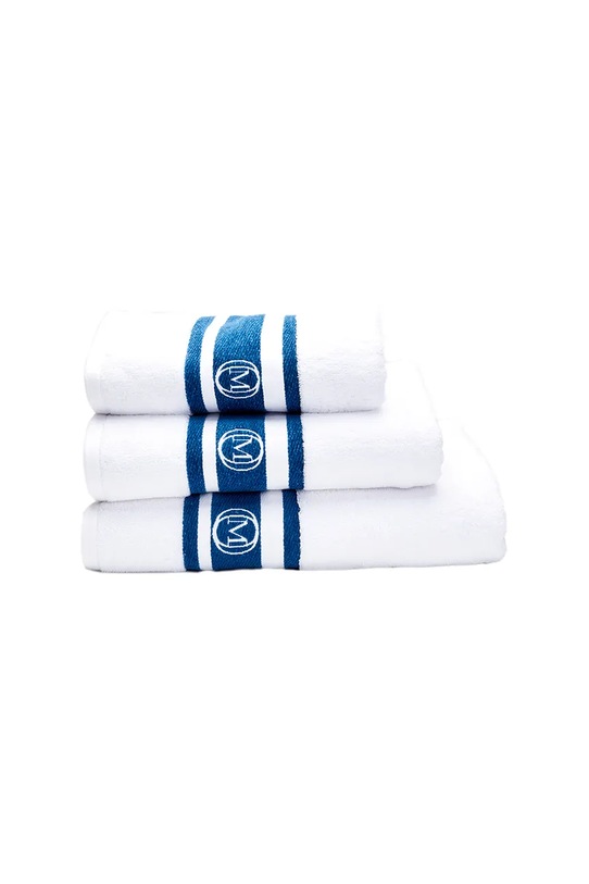 Łazienka Officine Monogram duży ręcznik bawełniany Monogram Linea 100 x 160 cm MLSHEET01 turkusowy