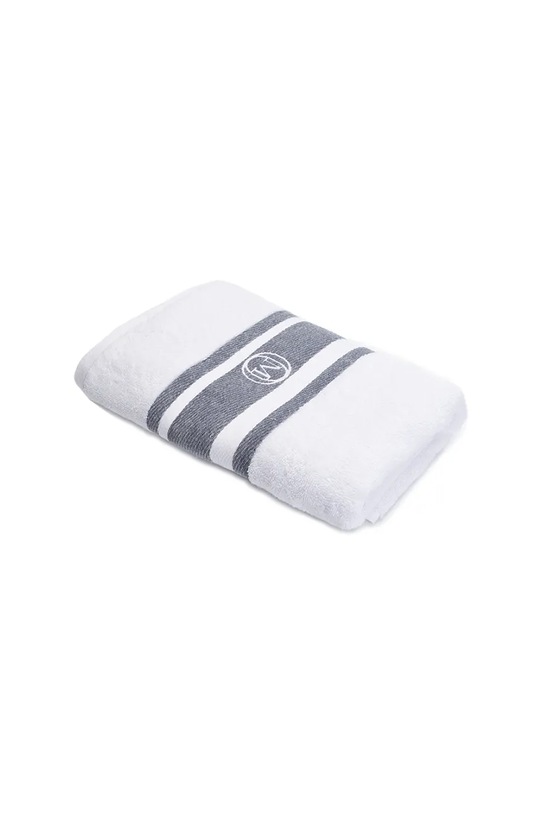Officine Monogram duży ręcznik bawełniany Monogram Linea 70 x 140cm szary MLBATH02