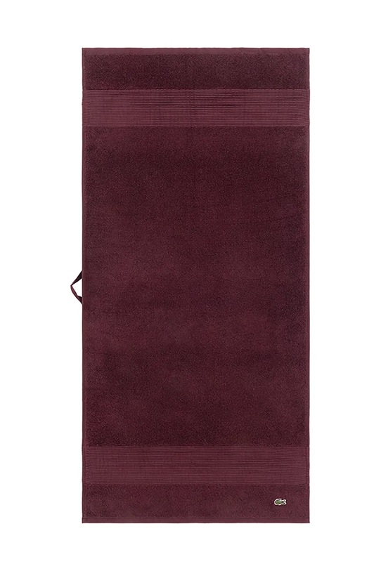 Lacoste średni ręcznik bawełniany L LECROCO Bordeaux 50 x 100 cm bordowy 1059317