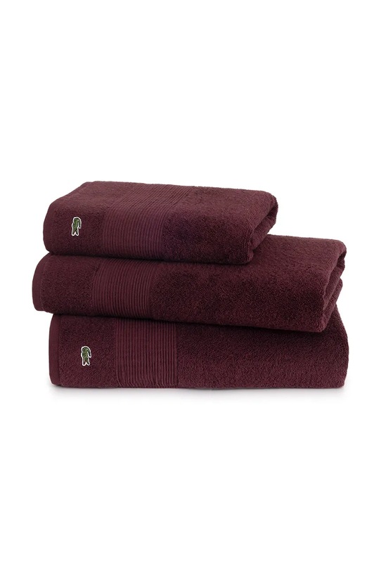 Lacoste średni ręcznik bawełniany L LECROCO Bordeaux 50 x 100 cm 1059317 bordowy AA00