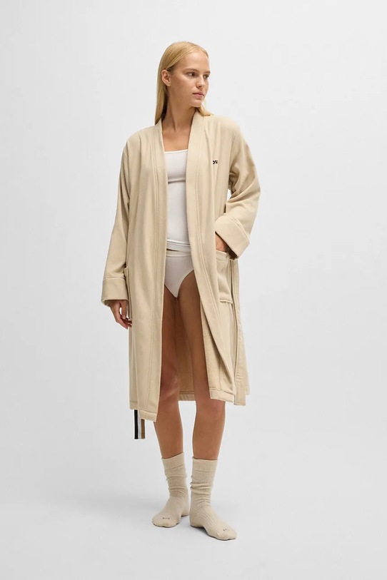 BOSS szlafrok bawełniany BLINEA Beige M 1041251 beżowy AA00