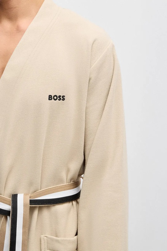 BOSS szlafrok bawełniany BLINEA Beige M 1041251 beżowy