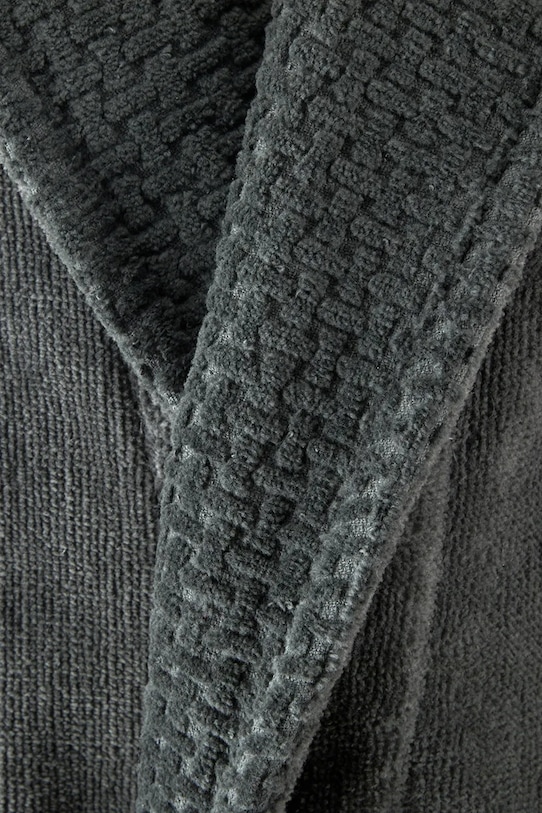 Бавовняний халат BOSS DOUBLEB Charcoal L чорний 1043711