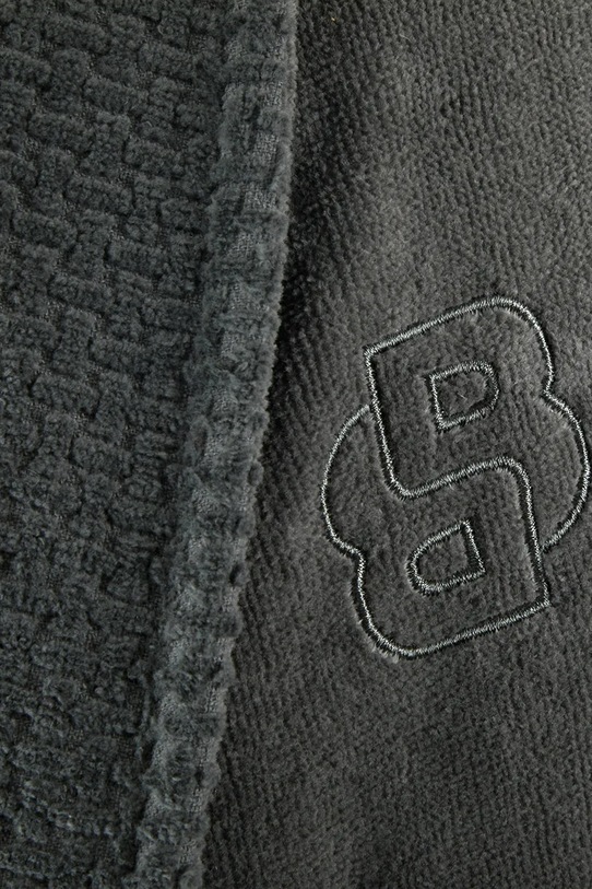 Bavlněný župan BOSS DOUBLEB Charcoal L 1043711 černá