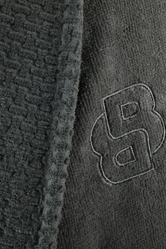 Бавовняний халат BOSS DOUBLEB Charcoal L 1043711 чорний