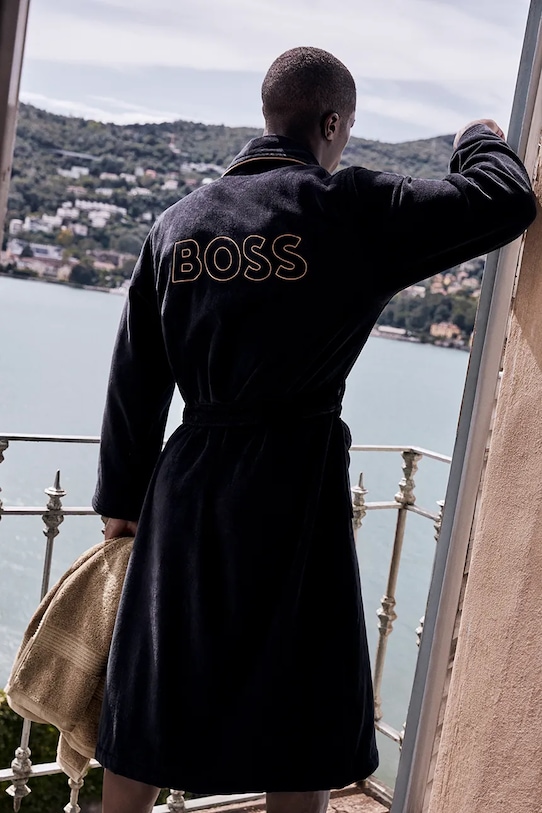 BOSS szlafrok bawełniany TIAGO Black XL 1031402 czarny