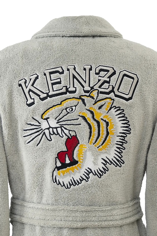 Kenzo szlafrok bawełniany KVTIGER Grey L szary 1038785