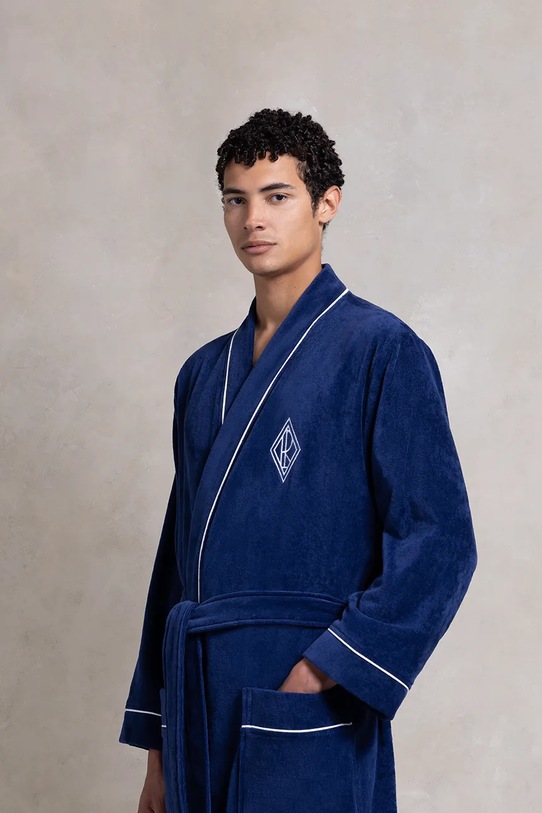 Bavlněný župan Ralph Lauren PARKROW Navy L 1036183