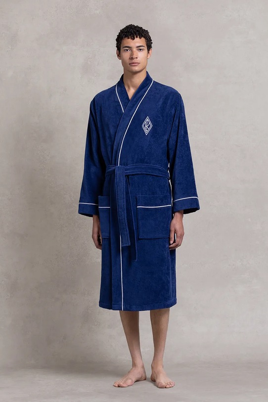 Bavlněný župan Ralph Lauren PARKROW Navy M 1036182
