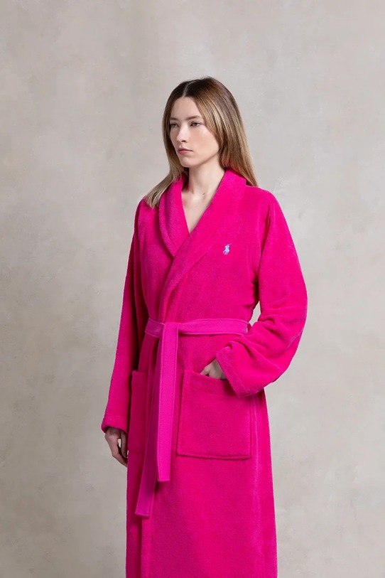 Bavlněný župan Ralph Lauren POLOPLAY PinkSky M 1042882