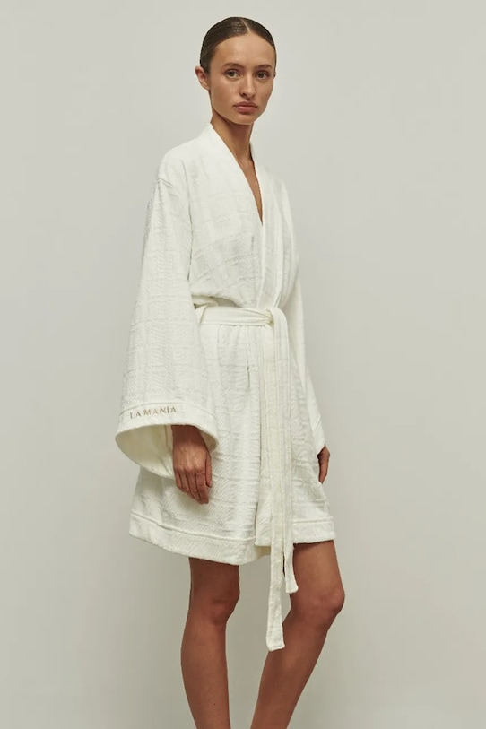 La Mania szlafrok z wiskozą Mono Mania 93 x 62 cm biały 5905549412565