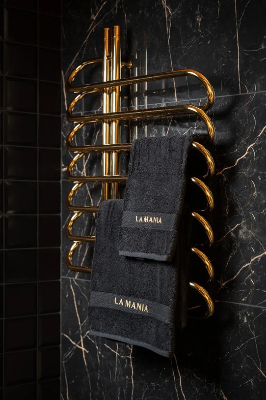 Łazienka La Mania mały ręcznik bawełniany Premium 50 x 90 cm 5905090150268 czarny