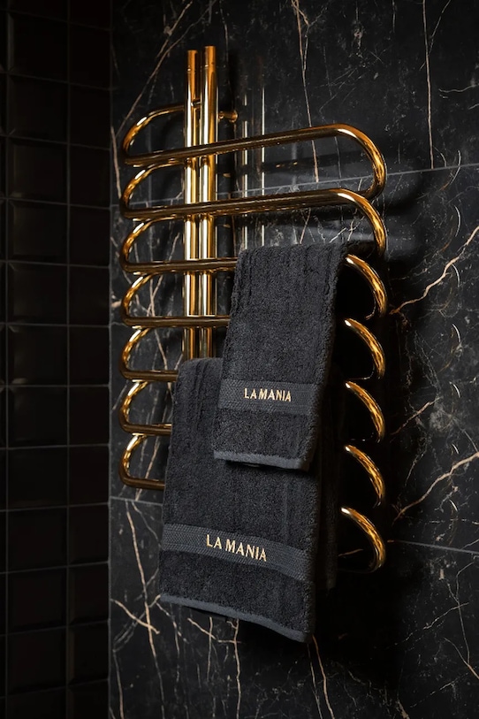 Łazienka La Mania mały ręcznik bawełniany Premium 50 x 90 cm 5905090150268 czarny