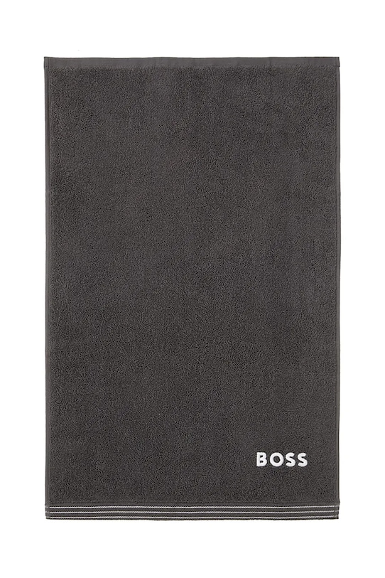 BOSS kis méretű pamut törülközőt EDGE Graphite 40 x 60 cm szürke 1063564