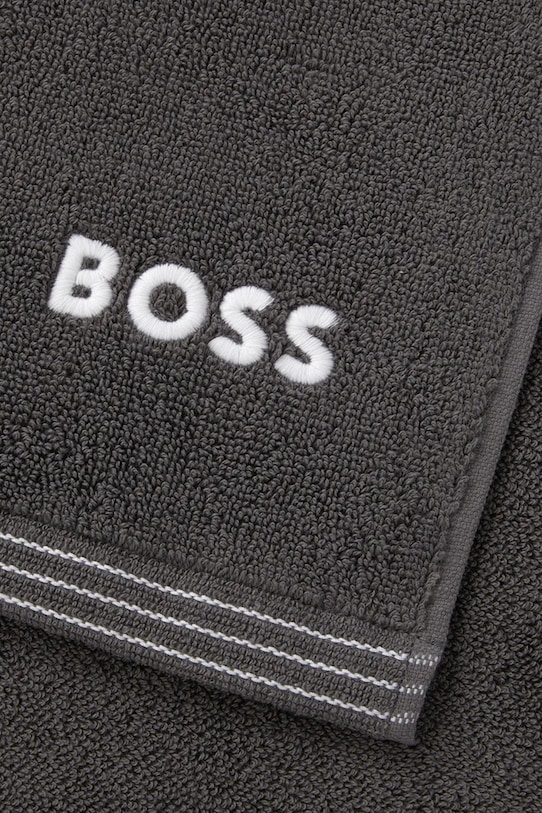 Fürdőszoba BOSS kis méretű pamut törülközőt EDGE Graphite 40 x 60 cm 1063564 szürke