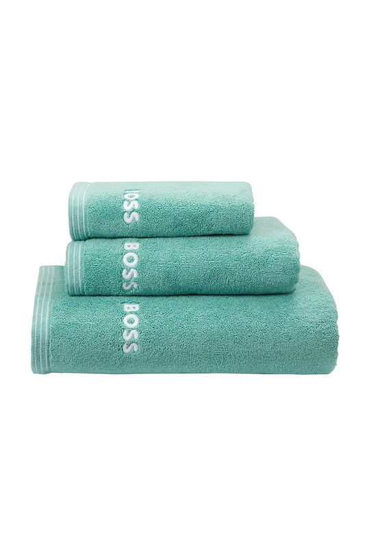BOSS duży ręcznik bawełniany EDGE Lagoon 100 x 150 cm 1063631 turkusowy AA00