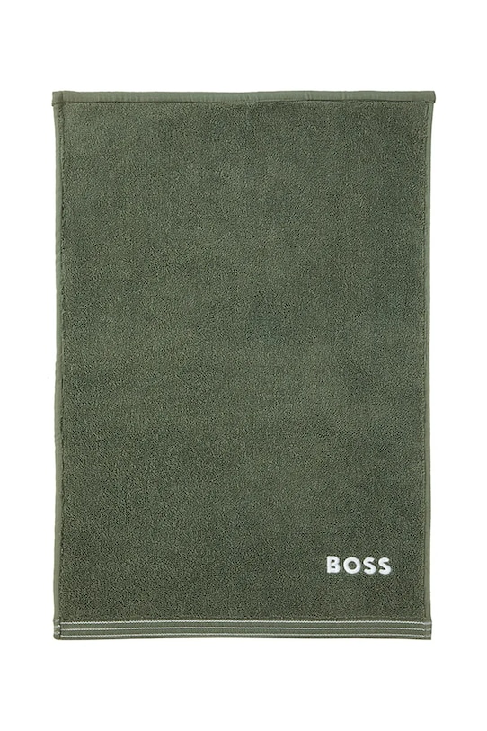 BOSS kis méretű pamut törülközőt EDGE Lichen 40 x 60 cm zöld 1063530
