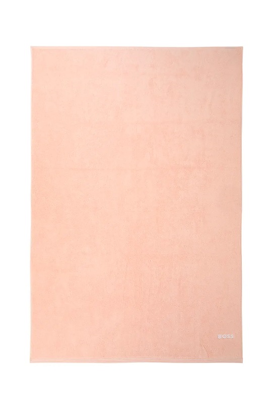 BOSS duży ręcznik bawełniany EDGE Nude 100 x 150 cm beżowy 1063574