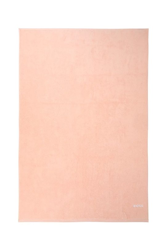 BOSS duży ręcznik bawełniany EDGE Nude 100 x 150 cm beżowy 1063574