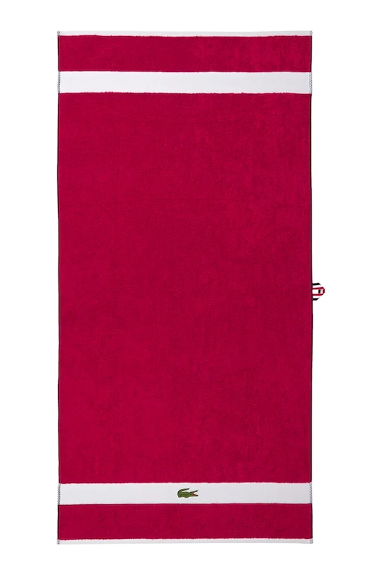 Lacoste duży ręcznik bawełniany LCASUAL Bigarreau 90 x 150 cm fioletowy 1063377