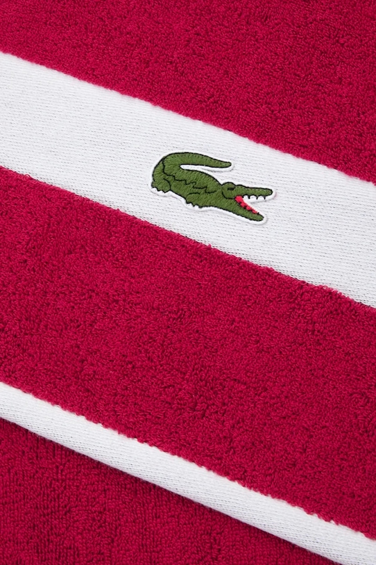Μπάνιο Μεσαία βαμβακερή πετσέτα Lacoste LCASUAL Bigarreau 70 x 140 cm 1063378 μωβ