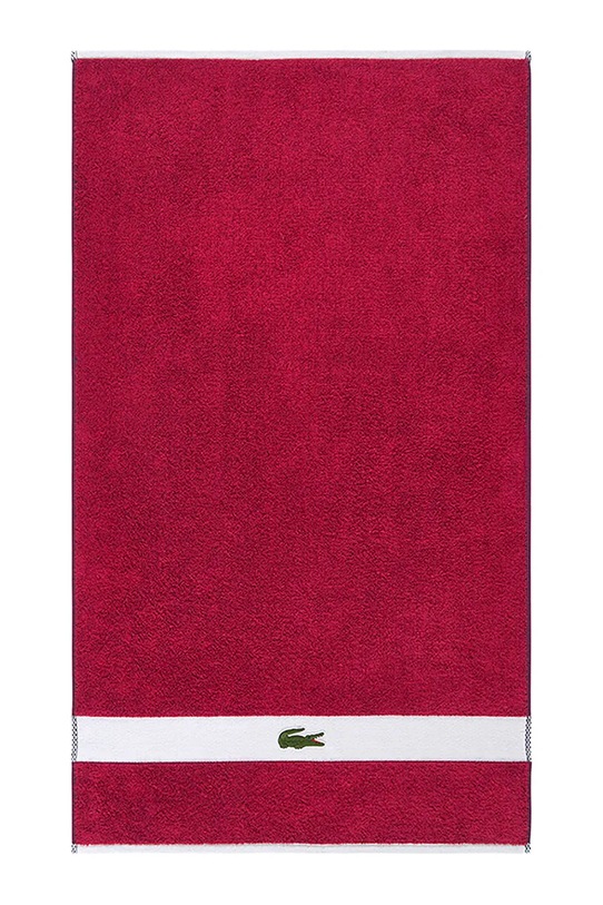 Μικρή βαμβακερή πετσέτα Lacoste LCASUAL Bigarreau 55 x 100 cm μωβ 1063379