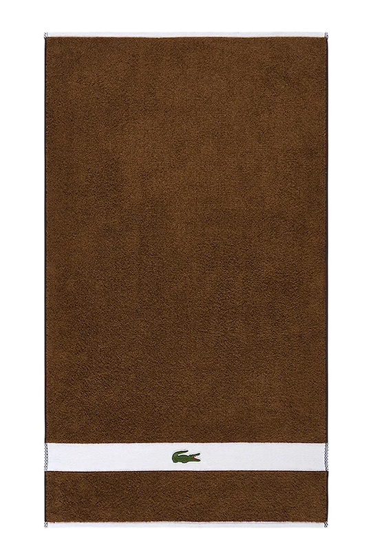 Μικρή βαμβακερή πετσέτα Lacoste LCASUAL Pecan 55 x 100 cm καφέ 1067409