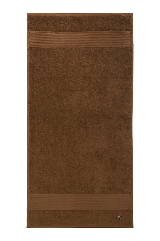 Lacoste mały ręcznik bawełniany LLECROCO Pecan 50 x 100 cm brązowy 1062374