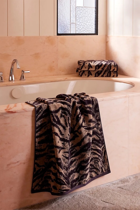 Μεσαία βαμβακερή πετσέτα Kenzo KFAUVE Naturel 70 x 140 cm καφέ 1062870