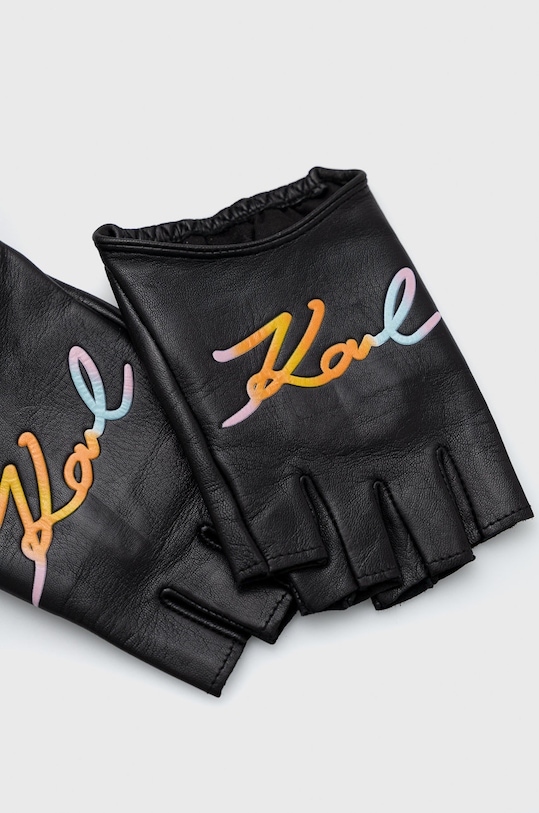 Karl Lagerfeld manusi de piele 225W3603 negru AA00