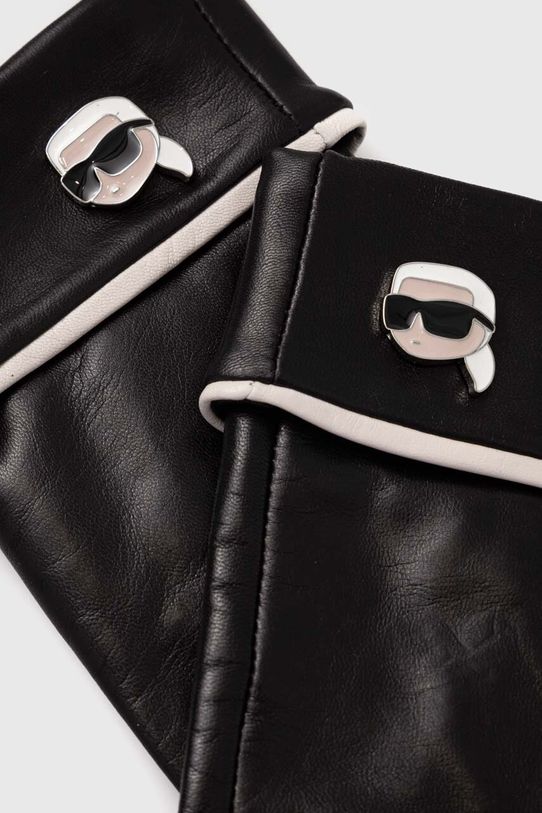 Karl Lagerfeld manusi de piele 245W3605 negru AA00