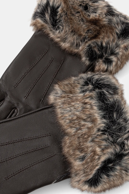 Barbour rękawiczki skórzane LGL0043 brązowy AA00