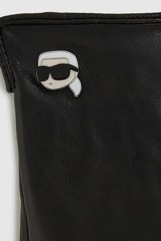 Accessori Karl Lagerfeld guanti in pelle A4W33112 nero