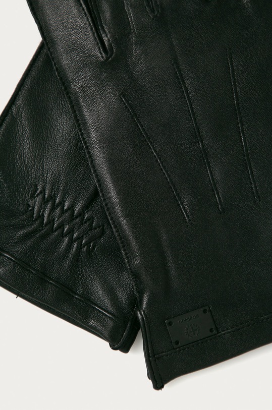 Kožené rukavice Strellson 3144.R černá AA00