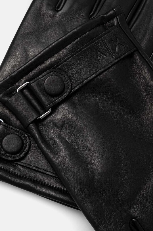 Шкіряні рукавички Armani Exchange 954632.2F191.NOS чорний AA00