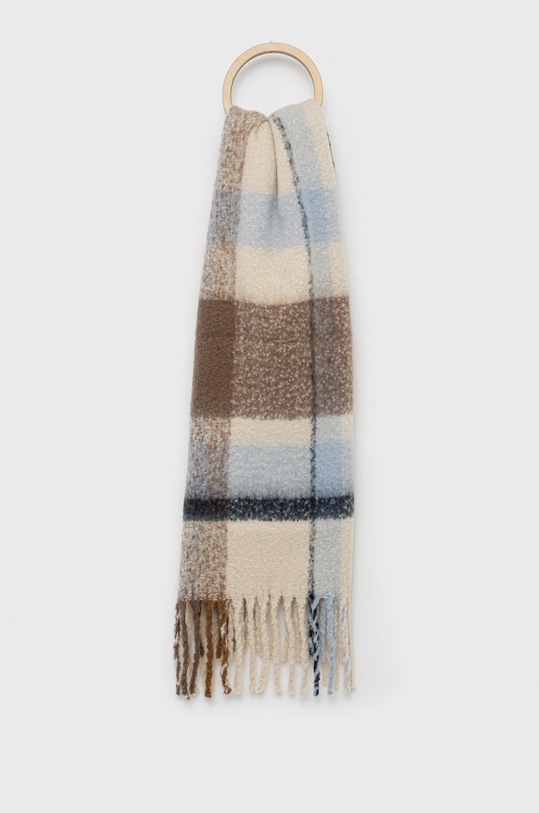 Pieces szalik dzianina brązowy 17105951.ToastedCoc