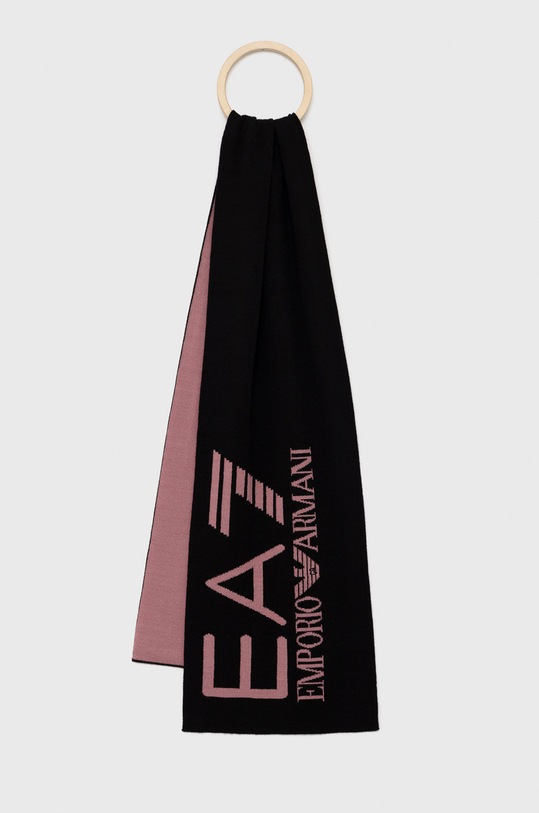 EA7 Emporio Armani szalik dzianina czarny 285381.0A120.NOS