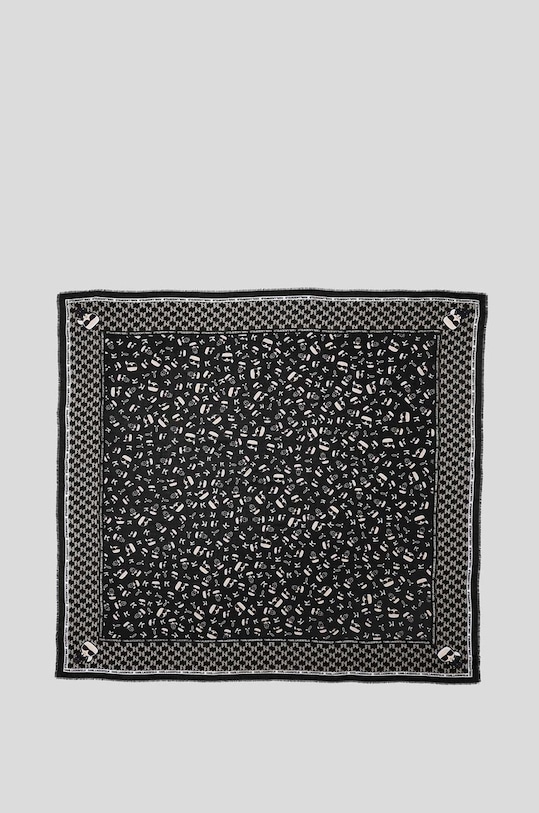 Karl Lagerfeld chusta z domieszką wełny 221W3301 tkanina czarny 221W3301