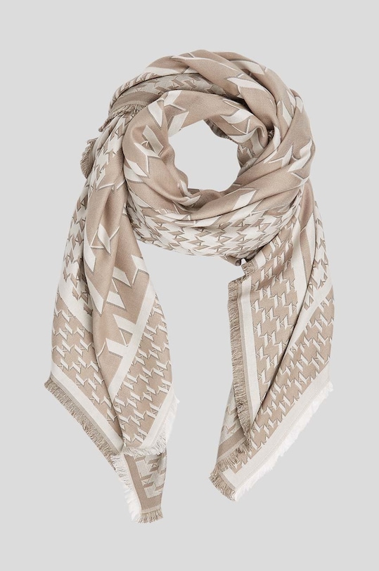 Karl Lagerfeld chusta jedwabna 225W3304 beżowy 225W3304