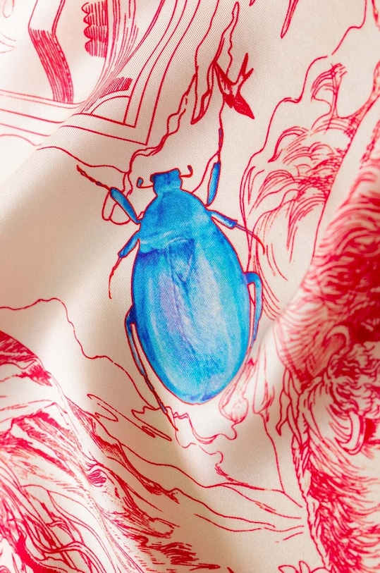 Lilou apaszka jedwabna APASZKA/SILK/RED czerwony AA00