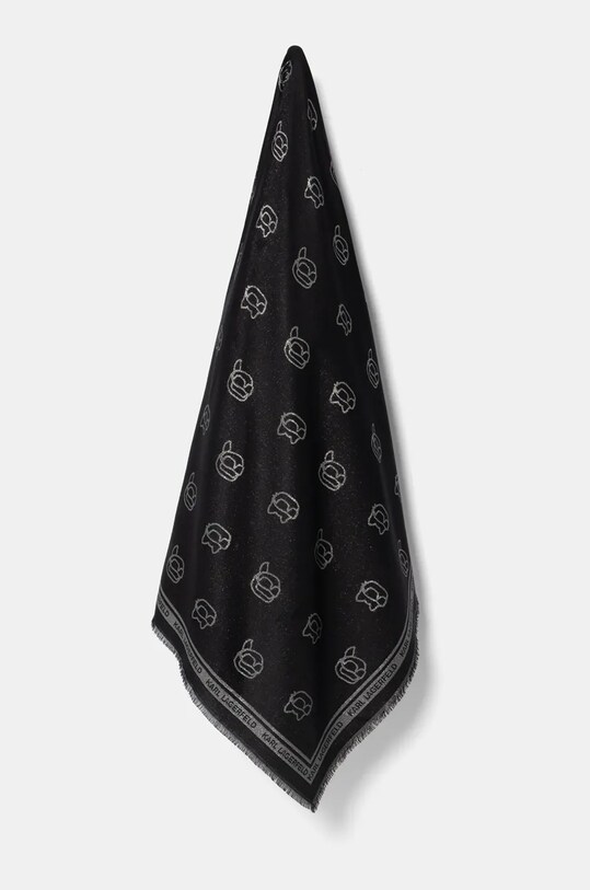 Karl Lagerfeld o esarfa de matase cu un amestec de matase negru 246W3303