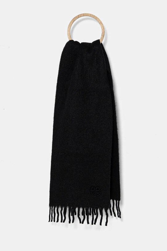 Vlnený šál Ruslan Baginskiy látka čierna SKR033.WNAM.BHR.WRB.MX