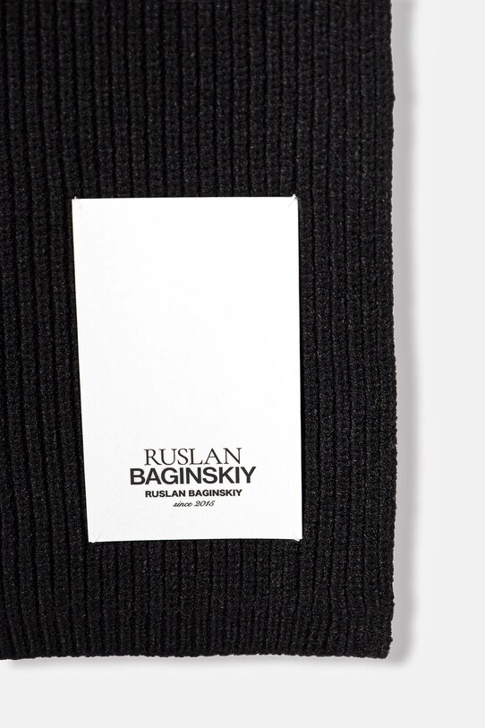 Ruslan Baginskiy esarfa din amestec de lana SKR033.VWNE negru AA00